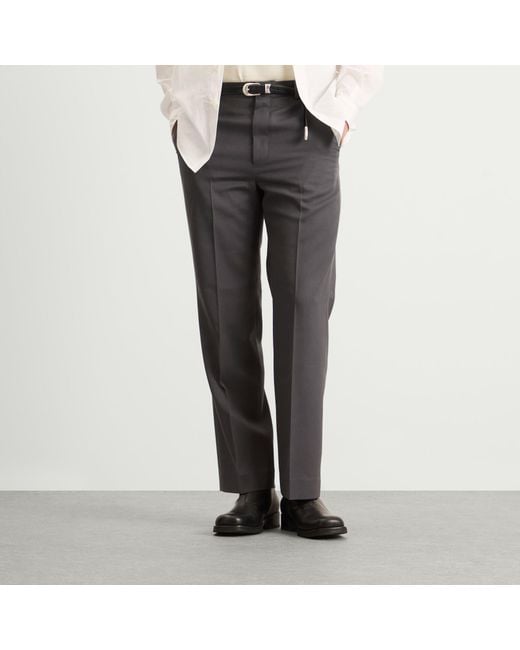 【セットアップ】　AURALEE WOOL MAX GABARDINE Auralee Light Wool Max Gabardine Chambray Trench Coat in Khaki