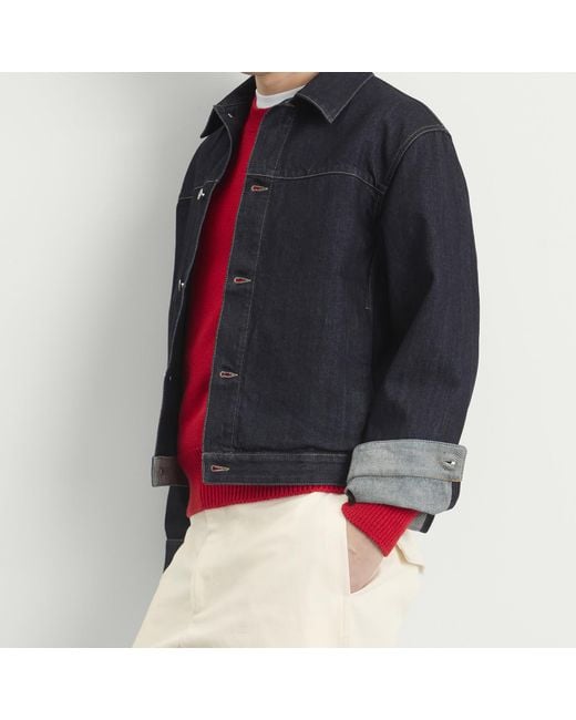 Jil Sander Blue Boxy Denim Jacket for men