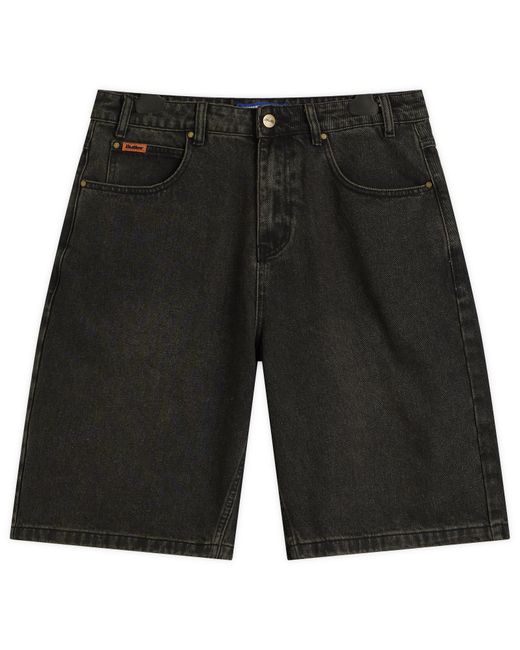 Butter Goods Black Baggy Denim Shorts for men