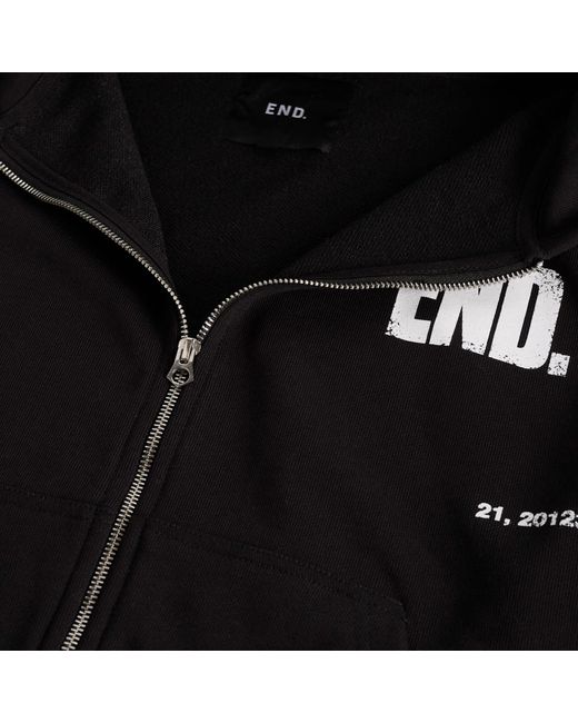 END. Black Milano Creed Zip Hoodie
