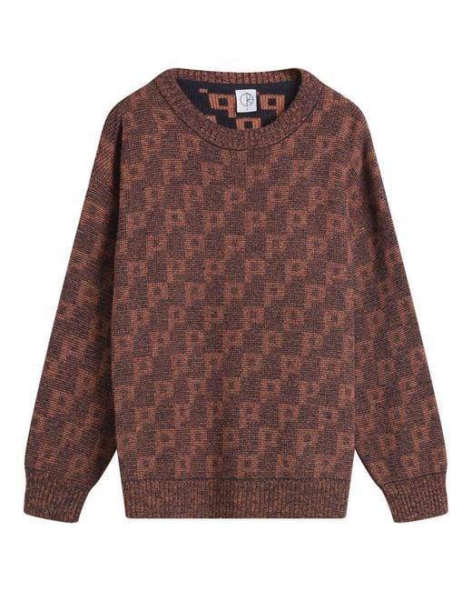 POLAR SKATE Brown P Pattern George Jumper for men