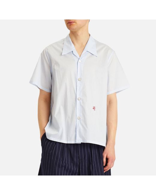 Late Checkout White Short Sleeve Shirt for men