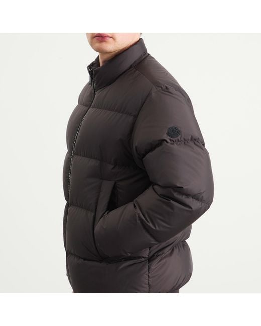 Moncler Black Erterle Jacket Recycled Padded Coat for men