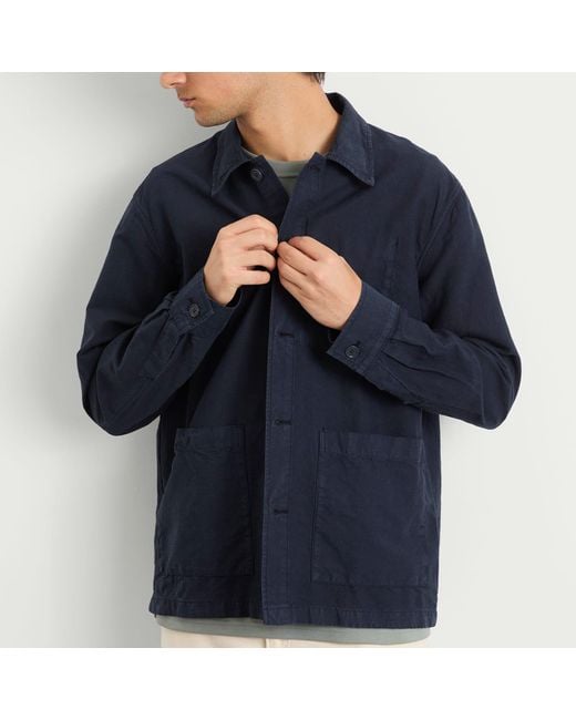 Norse Projects Blue Julian Cotton Linen Overshirt for men