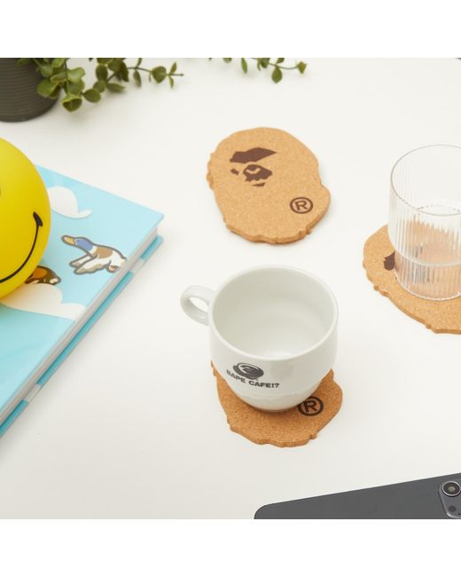A Bathing Ape Natural Head Cork Coaster for men