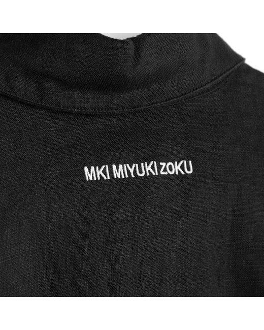 MKI Miyuki-Zoku Black Linen Box Dress Shirt for men