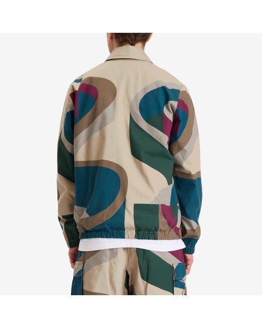 by Parra Blue The Wall Camo Jacket for men