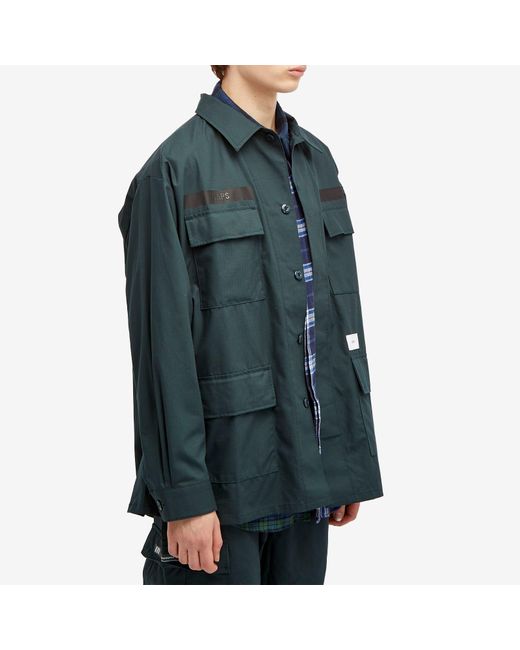 (w)taps Green 17 Shirt Jacket for men
