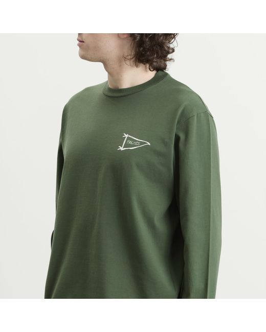 Palmes Green Pennant Longsleeve T-Shirt for men