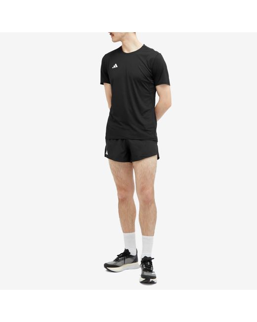 Adidas Originals Black Adidas Adizero Running T-Shirt for men