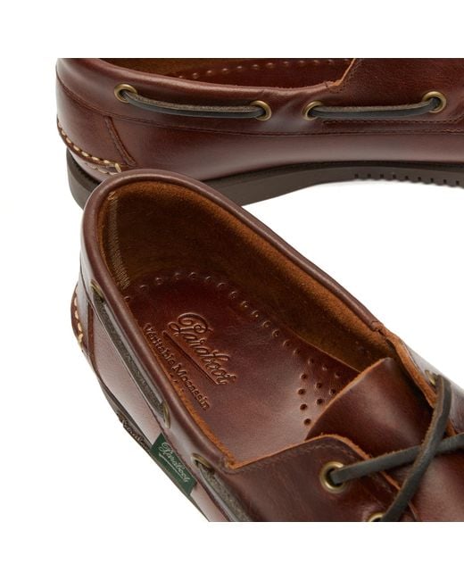 Paraboot Brown Barth Leather Boat Shoe