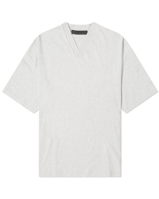Fear Of God White Spring Logo V-Neck T-Shirt for men