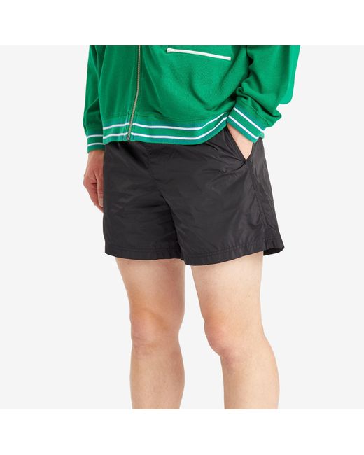 Bode Black Nylon Track Shorts for men