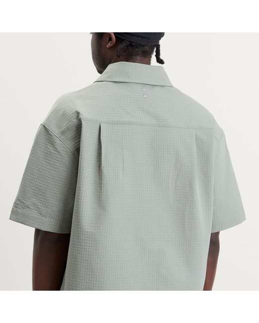 About Blank Gray Textured Shirt for men