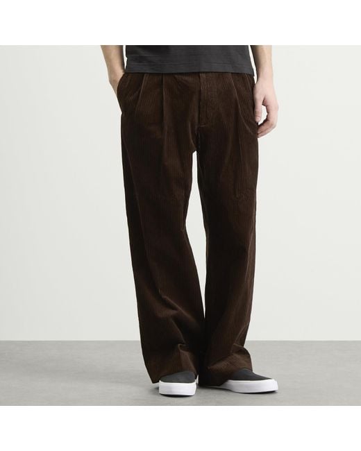 Human Made Brown Corduroy Pleated Trousers for men