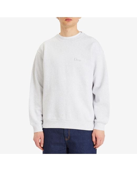 Dime White Classic Logo Sweatshirt for men