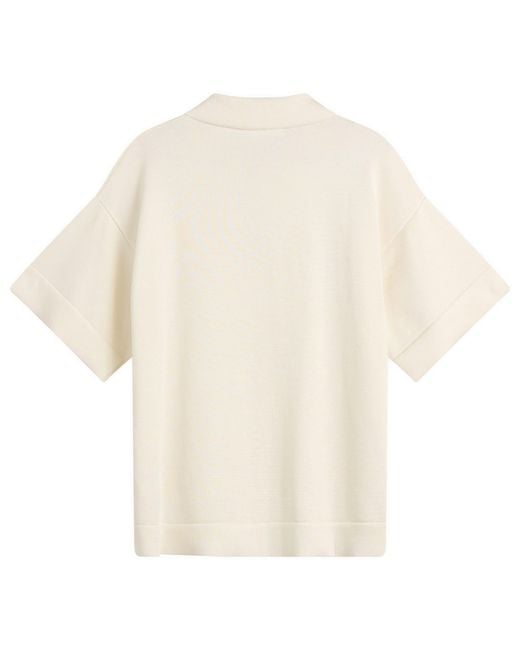 Jil Sander Natural Polo Top
