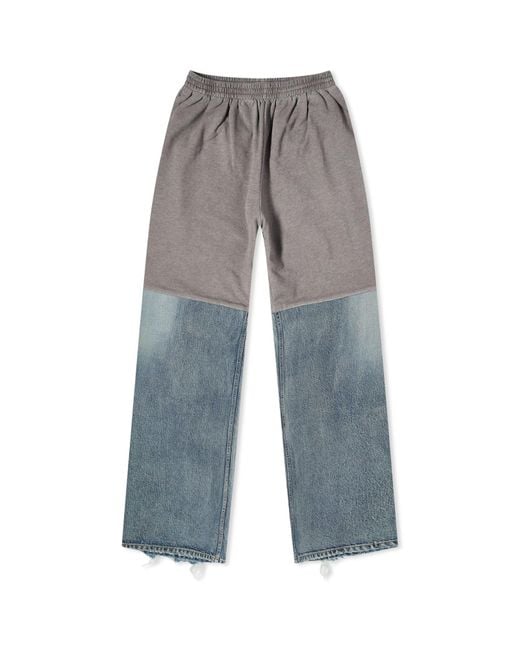 BALENCIAGA (バレンシアガ) PATCHED SWEAT PANT Balenciaga Patched Sweat Pant in Gray for Men | Lyst