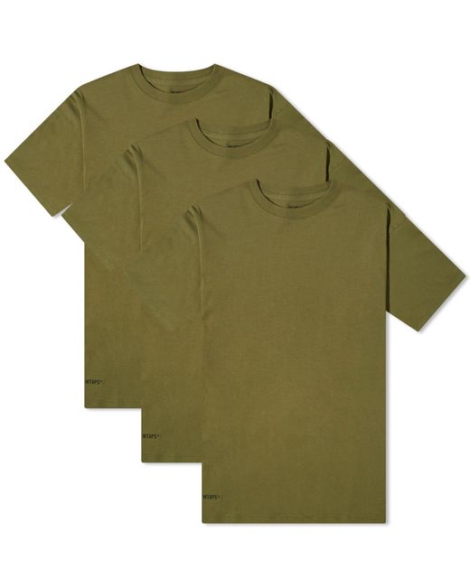 (w)taps Green Skivvies 3-Pack T-Shirt Drab for men