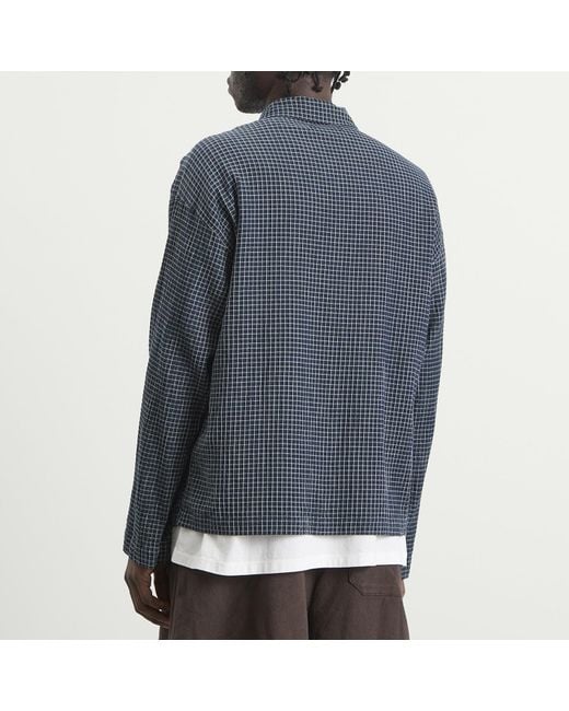 YMC Black Waffle Check Pj Shirt for men