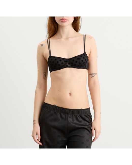 Fruity Booty Black Flock Polka Bra