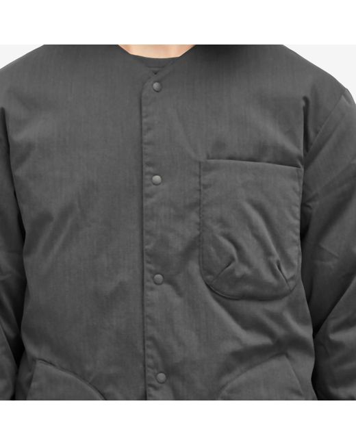 NANGA Black Hinoc Ripstop Inner Down Cardigan for men