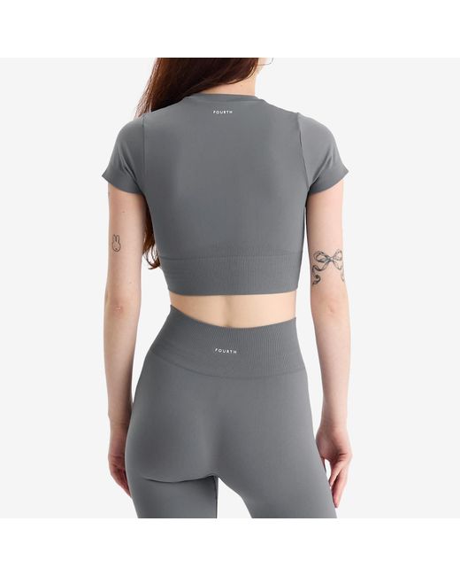 4th & Reckless Gray Brogan Sports Crop Top