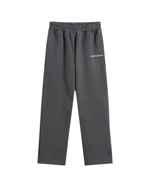 MKI Miyuki-Zoku Gray Uniform Wide Leg Joggers for men