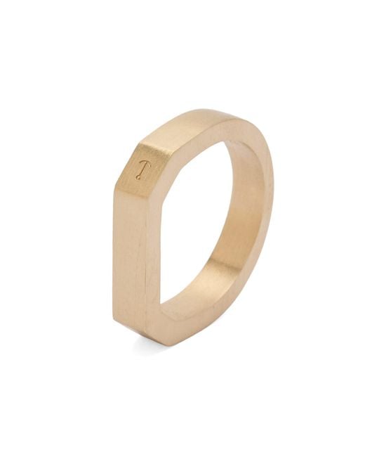 Miansai Natural Hex Plated Ring for men