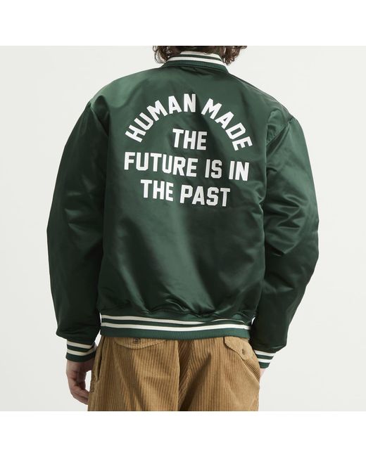 Human Made Green Nylon Stadium Jacket for men