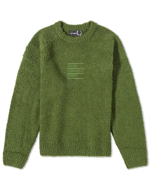 Fred Perry Green X Raf Simons Fluffy Crew Knit for men