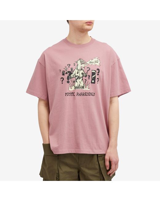 Brain Dead Pink Mystic Awakenings T-Shirt for men