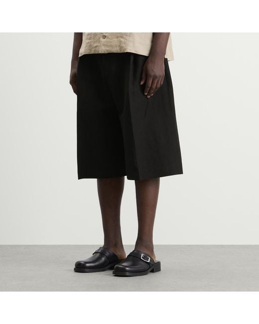 Studio Nicholson Black Fowld Pleated Short for men