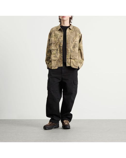 Brain Dead Green Twill Military Shirt Jacket for men