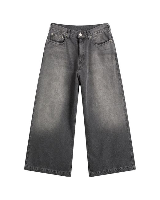 Beams Plus Gray Balloon Wide Denim Jeans for men