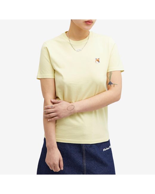 Maison Kitsuné Yellow Fox Head Patch Regular T-Shirt