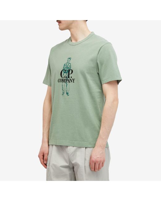 C P Company Green Sailor T-Shirt for men