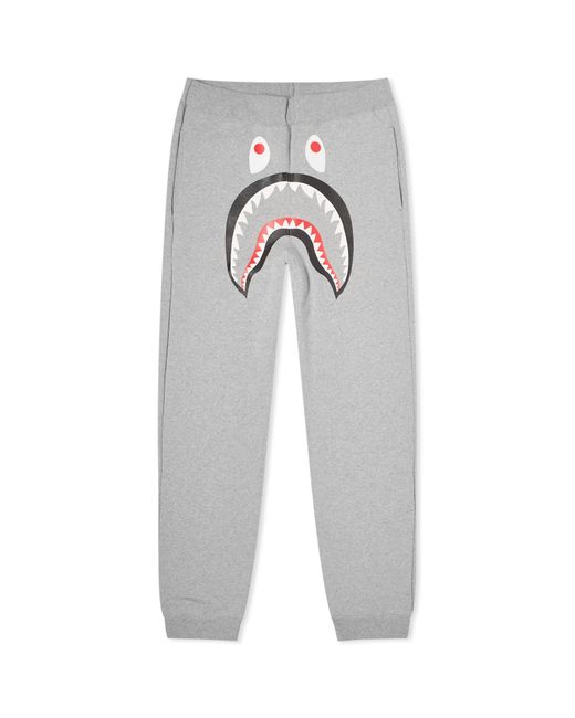 A Bathing Ape Gray Abc Camo Shark Sweat Pants for men