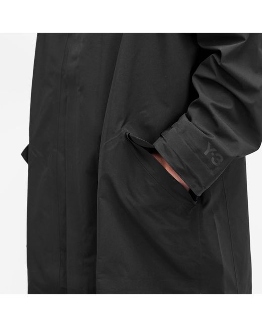 Y-3 Gore-Tex Parka Jacket Coat in Black for Men | Lyst
