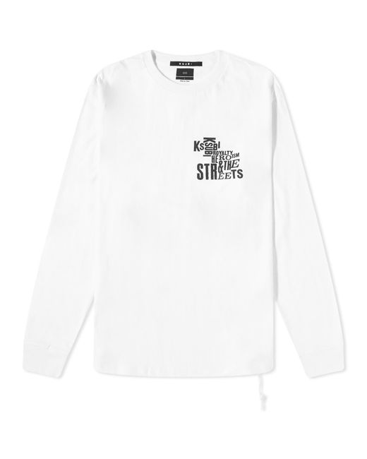Ksubi White Long Sleeve Graff Kash T-shirt for men