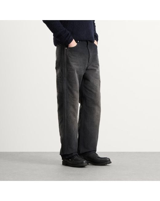 Auralee Gray Painter Pants for men