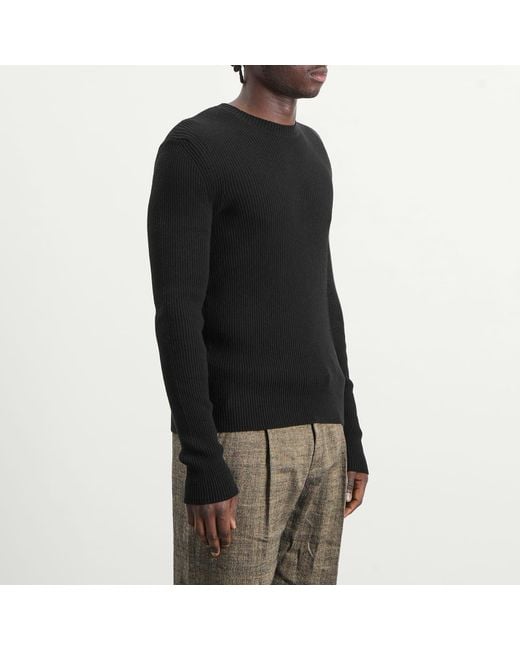 Our Legacy Black Silk Compact Roundneck for men
