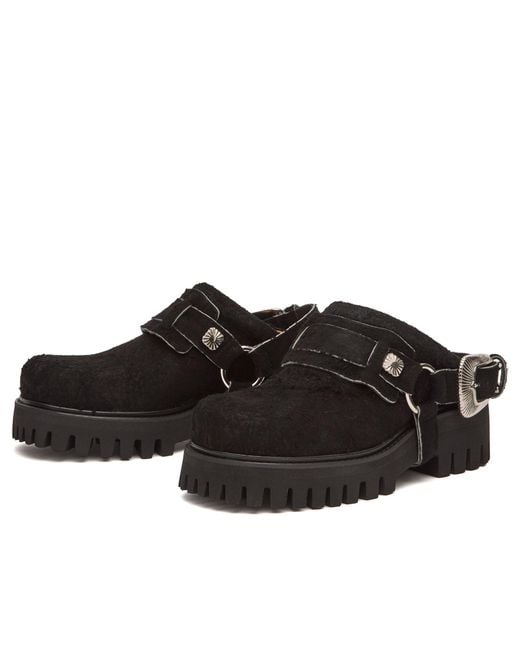 Toga Black Suede Chunky Shoes