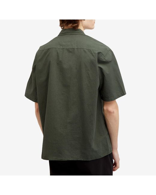 Norse Projects Green Carsten Tencel Short Sleeve Shirt for men