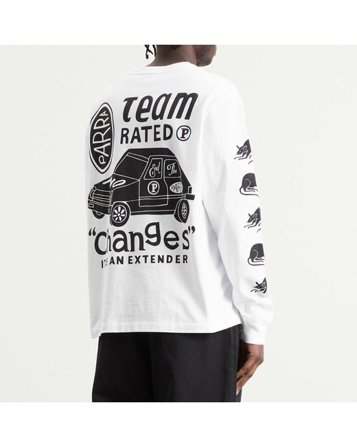 by Parra White Team Changes Long Sleeve T-Shirt for men