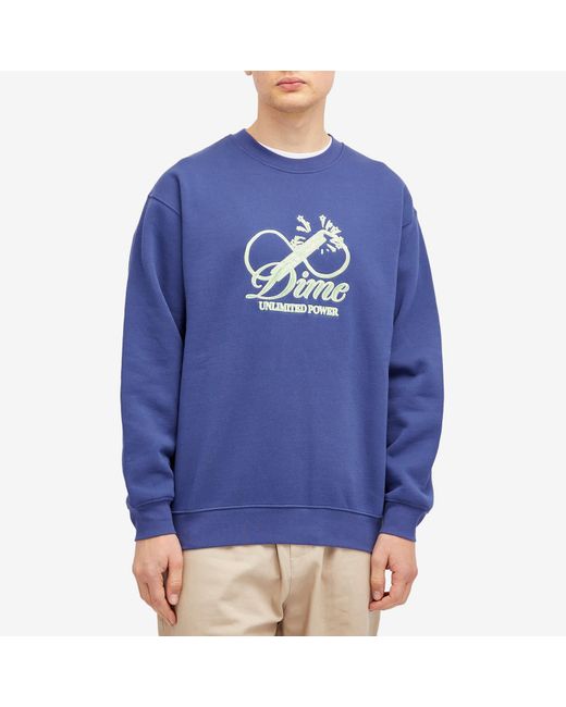 Dime Blue Cursive Power Sweatshirt for men