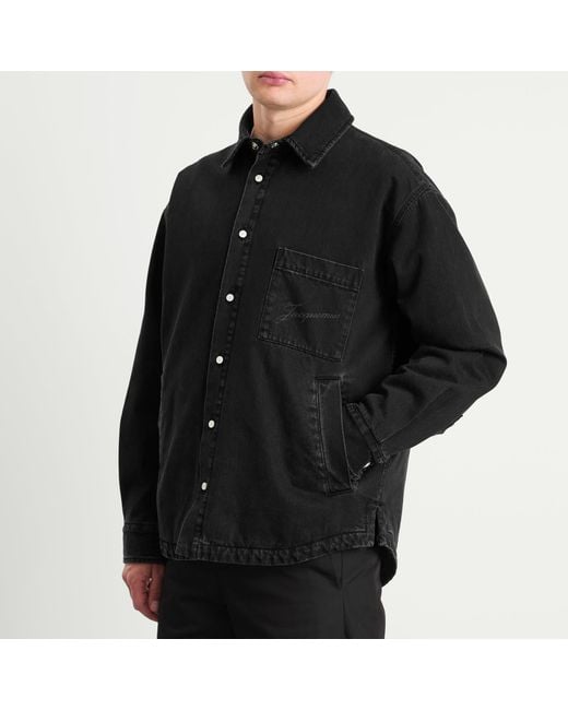 Jacquemus Black Denim Shirt for men