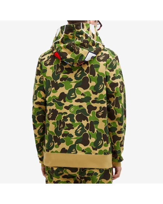 A Bathing Ape Green Abc Camo 2Nd Ape Pullover Hoodie for men