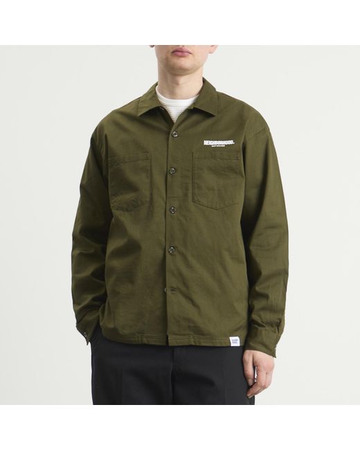 Neighborhood Green Classic Long Sleeve Work Shirt 2 for men