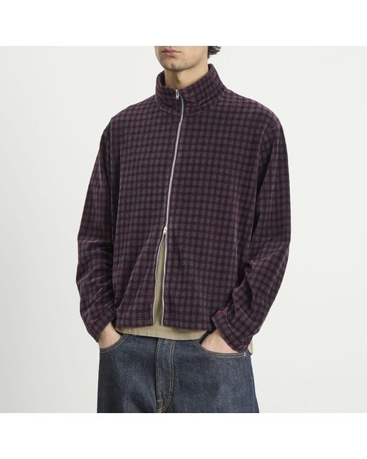 Our Legacy Purple Shrunken Velvet Full Zip for men